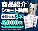 商品紹介ショート動画の台本を3本作ります 冒頭フック・セリフ・撮影指示まで｜修正2回 イメージ1