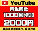 YouTubeチャンネルの再生回数を増やします 【プラチナ認定】◎安心の30日間保証付き/+1000再生 イメージ1