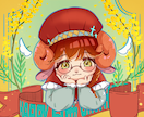 華やか!動きのある!ミニキャラ描きます アイコン、グッズ等目を引き可愛いイラストをご希望の方に! イメージ1