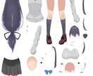 Vtuberキャラクター、イラスト、キャラ描きます Vキャラデザインはパーツ分け込です！ イメージ2