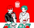 商用利用OK！オリジナルグッズ用イラスト描きます Tシャツ等オリジナルグッズ用イラストお描きします◎ イメージ2