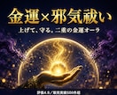 金運を上げるオーラと邪気を祓うオーラを付与します 【効果ありの声多数】上げるだけでなく守る、二重の金運施術 イメージ1