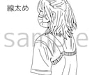 SNS用のオシャレなモノクロ線画アイコン制作します 顔を見せないイマドキの線画アイコンで貴方のSNSを彩ります！ イメージ3