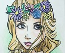 可愛い似顔絵描きます アートスティックスを使い柔らかい似顔絵 イメージ1