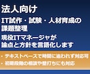 法人向け｜IT施策・試験・人材の課題を整理します 現役ITマネージャによる方針相談・論点整理（テキストのみ） イメージ1