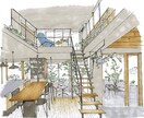手書きパース作成　検討用・商用どちらも対応します 設計事務所勤務の建築士が手書きパースを作成し納品します。 イメージ1