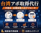 台湾の代理店・店舗候補へアポ取得代行します 焼酎総代理経験×現地ネットワークで候補開拓 イメージ1