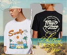 雰囲気のあるおしゃれなTシャツ・ロゴを作成します プロのアパレルデザイナーが際限なくオシャレにデザインします。 イメージ1