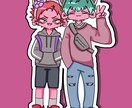 ポップな可愛いイラストお描きします 迅速対応！SNSアイコンなど用途は色々！ イメージ2