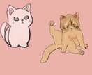 猫ちゃんのイラスト描きます 3段階のデフォルメからお好きな絵柄で描きます イメージ3