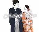 可愛い線画イラスト描きます 家族のお写真や恋人とのお写真をイラストにしませんか？ イメージ3