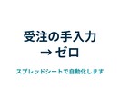 受注データから発送リストを自動作成します 受注の手入力をなくし在庫表まで自動で反映します イメージ1