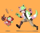 商用OK！ポップでかわいいキャライラスト描きます 動画素材・プレゼントなどに！動物とペアのイラストも得意です。 イメージ8