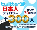 Twitter★日本人フォロワー300人増やします 安心の30日減少保証★高品質なフォロワーを鬼拡散して増加！ イメージ2