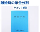 離婚時の年金分割をやさしく説明します 年金相談員歴15年・社労士試験合格者が対応 イメージ1