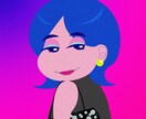 ポップでキャラクター感のある似顔絵を描きます 各種アイコンなどにお使いください！ イメージ1