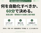 経営企画・管理会計の自動化を60分で設計します 何を自動化すべきか、現役の経営企画が一緒に決めます イメージ1