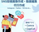 SNS投稿画像作成・動画編集代行作成します Instagram・Twitter・TikTok etc.. イメージ1