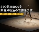SEO記事5000字 競合分析込みで書きます 上位表示を狙う本格構成・修正1回無料 イメージ1