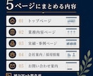 建設業・士業向け5ページHPを制作しますます 情報量を増やし相談前の不安を整理します イメージ3