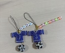 推し活・チームお揃いに♡ビーズストラップ制作します 世界にひとつだけ♡サッカーユニ風ビーズストラップ制作します✨ イメージ4