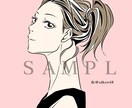 男性、女性モノクロアイコン描きます 。着物、スーツ、制服、ドレス、巻き毛、丁髷etc。背景単色塗 イメージ1