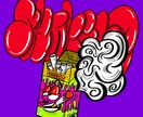 POPでアメリカンなキャラクターを描きます ロゴやアイコン、ステッカーにおしゃれなキャラクターどうですか イメージ1