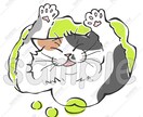 商用利用OK！猫の手書きイラスト販売しています SNS、パンフレットやチラシ、POP、名刺、印刷の素材に★C イメージ2