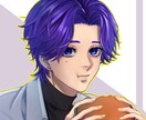 目を惹く艶感！厚塗り風でSNSイラスト描きます 繊細な色使いと魅力的な艶感で、男女問わずご依頼いただけます。 イメージ1