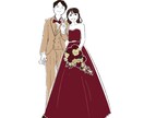 シンプルで柔らかい雰囲気のウェルカムボード作ります 似顔絵イラストを使い作成します！ご希望に柔軟に対応します★ イメージ4