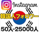 韓国人フォロワー★Instagram 宣伝します インスタフォロワー５0人〜 インスタグラム 韓国 拡散 イメージ1