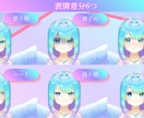 先着1名様特別価格✨Vtuber全工程制作致します 表情差分6つ付き✨修正無制限✨企業並みクオリティ✨ イメージ2