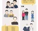 ほんわか笑顔の似顔絵を作成します ミニキャラみたいで可愛い♩似顔絵ギフトにも イメージ2