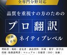 英語翻訳・添削（全ジャンル・専門分野）いたします ★ネイティブレベル（１０年以上のプロ）が高品質の翻訳を提供★ イメージ1