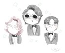 ダークに可愛く似顔絵描きます ティムバートン風イラスト！少しダークに可愛いイラスト！ イメージ3