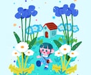 絵本のような個性的な一枚絵を描きます 様々な用途に！ゆるデフォルメでシンプル〜背景込など対応！ イメージ6