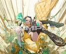 キャラクターイラスト、1枚絵制作します キャラクターデザイン込み、新衣装なども対応可能です。 イメージ2