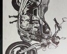 バイクの模写をボールペン一本で描いて提供します 皆さんが描いて欲しいと思うバイクを忠実に再現します。 イメージ1