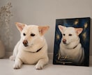 愛犬を高級アート作品風ポートレートに仕上げます 大切な愛犬を美術館に飾る絵画のような作品に仕上げます。 イメージ4