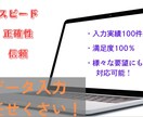 スピード＆正確データ入力いたします 実績100件突破！業務を効率化します イメージ1