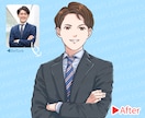 好感度アップ◆アニメ調のイラストや似顔絵描きます 商用・二次利用◎写真がなくてもOK◎清潔感・誠実さが伝わる！ イメージ6