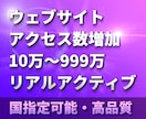ウェブサイトのアクセス数10万～増やします 参照元URL・キーワード・国 指定可能！完全リアルアクティブ イメージ6