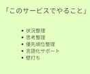 頭の中と状況を整理します 一人で整理できない時の壁打ち相手です イメージ3