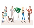 フラットでスマートなイメージのイラスト描きます ビジネス・動画・広告など様々な用途に対応できます イメージ5