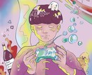 あなたの好きを凝縮したカラフルな絵を描きます 指定された写真(著作権フリー)を元にカラフルな絵を描きます イメージ2