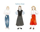ヘルシーな美容、ファッションイラスト描きます webメディア、sns、雑誌、フリーペーパーにも イメージ2