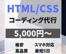 デザインデータからのコーディングを代行します ［レスポンシブ込み］格安ながら高品質をお届けします。 イメージ1