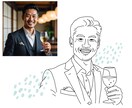 スタイリッシュな線画の似顔絵制作いたします お気に入りの写真をベースにトレースさせていただきます イメージ3
