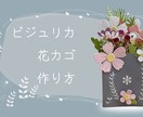 簡単１５分工作　花カゴカードキット作ります 美術と理科を遊ぼ　作って光る　飾って贈れるカード　ビジュリカ イメージ1