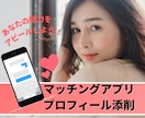 婚活アプリのプロフィール作りのサポートします 【あなたの魅力が最大限に伝わるプロフィールでマッチング♡】 イメージ1